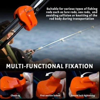 2/4PCS Quick-Attach Fishing Rod Clip Fixed Clip Fishing Functional Fishing Rod Holder Portable Detachable Beach Fishing Rod Clip