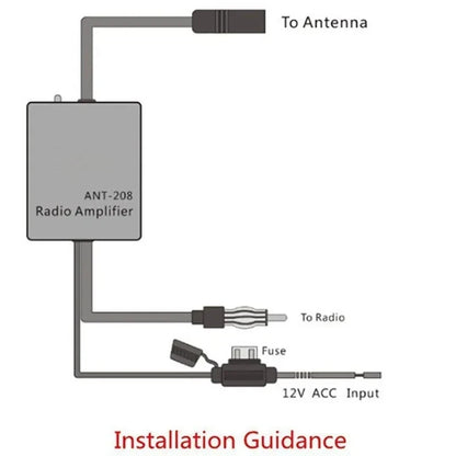 Vehicle-mounted active antenna FM car radio antenna amplifier 12V FM amplifier
