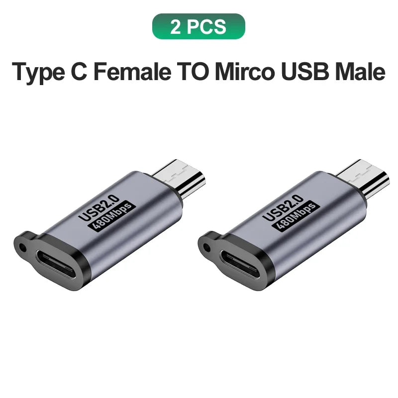 USB Type-C Adapter Type C To Micro USB Male To USB C female Converters For Xiaomi Samsung Charger Data Cable USBC USB C Adapter