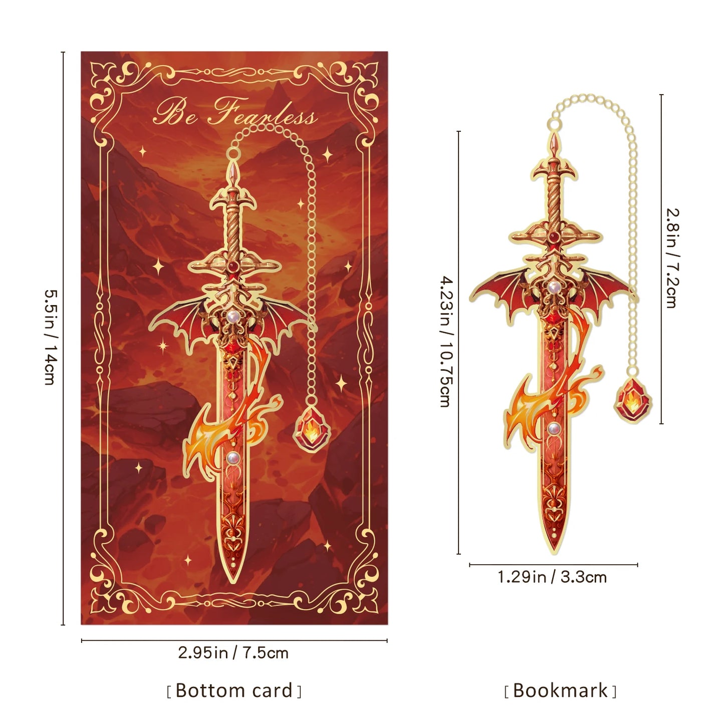 4pcs Fantasy Sword Bookmarks for Books, Journals, Planners - Cool Metal Book Markers for Reading Women & Men, Unique Book Marks