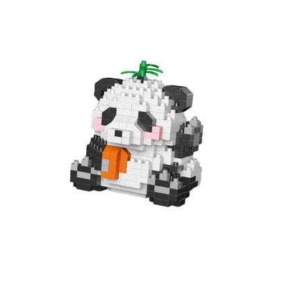 Knew Built Adorable Panda Micro Mini Building Blocks: Five Lovable Shapes, with Charming Apple and Bamboo Perfect Playmate Toys