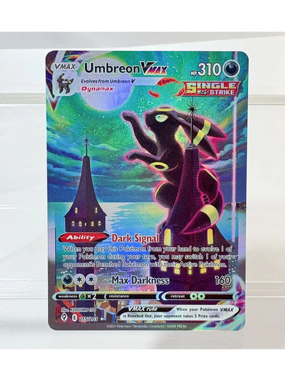 PKM PTCG High Quality Umbreon Vmax Glaceon Vstar Rayquaza Vmax Lono Proxy Foil Cards Game Collection Anime Cards