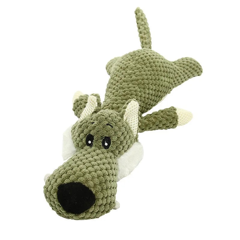New Pet Dog Toy Plush Bite Resistant Soundy Animal Small Dog Toy Teeth Grinding Cleansing Decompression Interesting Pet Supplies