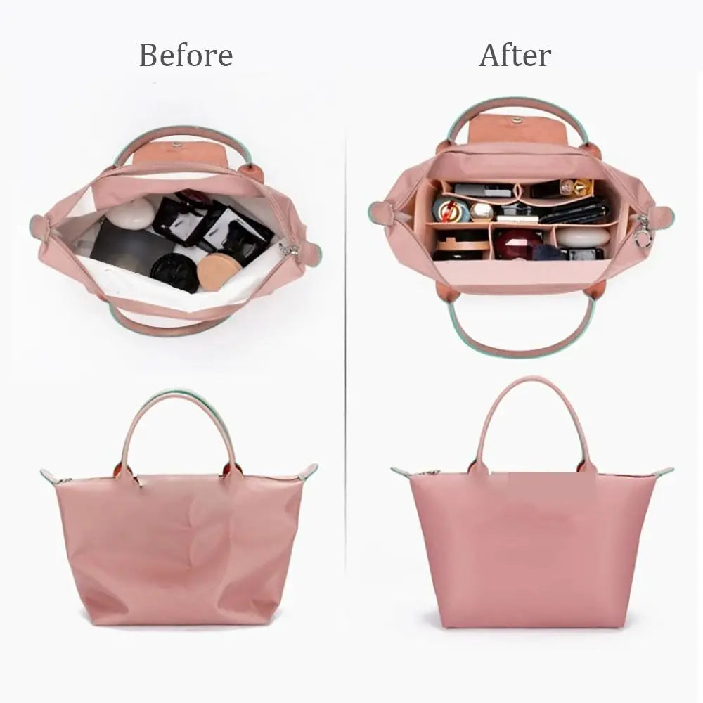 Dustproof Felt Liner for Longchamp Bag Felt Insert Liner Purse Organiser Pouch Handbag Tote Internal Organizer Bag with Pockets