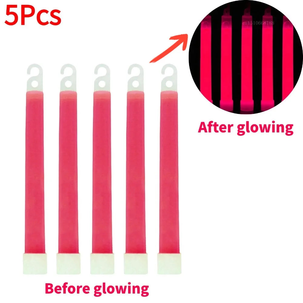 6 Inch Survival Kit Military Glow Light Sticks Walking and Hiking Camping SOS Gear Outdoor Military Equipment Camping Supplies