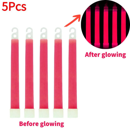6 Inch Survival Kit Military Glow Light Sticks Walking and Hiking Camping SOS Gear Outdoor Military Equipment Camping Supplies