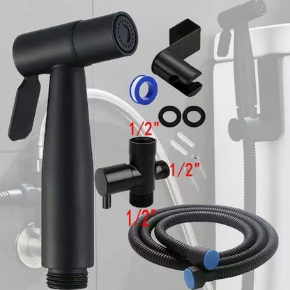 Household toilet companion, one in two out triangle valve, bathroom washer, high-pressure booster spray gun, water gun