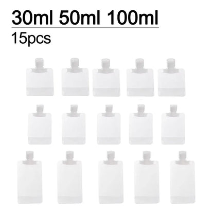 New 5pcs 30ml/50ml/100ml Refillable Travel Boats Empty Cosmetic Container Travel Bottles Liquid Cosmetic Storage Pouches FZP02