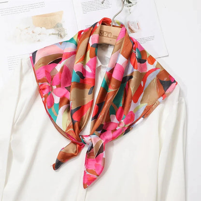 2025 New Fashion Luxury Printed Square Shawl Women 70x70cm Pashmina Silk Scarf Neck Headband Bandana