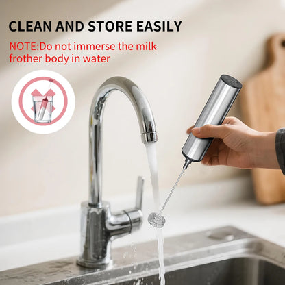 Kitchen Powerful Stirrer Milk Frother Handheld Foam Maker for Lattes Whisk Drink Mixer Coffee Electric Rechargable Egg Beater