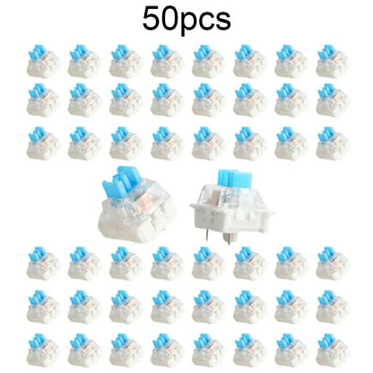 50Pcs Keyboard Switch Keyboard Clicker Key Replacement 3 Pin Tactile Switch 2 FOR KA Plastic For Electrical Equipment Tools