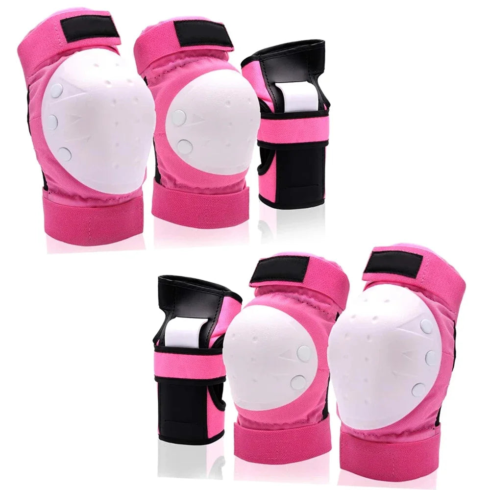 Kids/Adults Knee Elbow Pads Wrist Guards, Protective Gear Set for Roller Skates, Cycling, BMX, Skateboard, Scooter Riding Sports