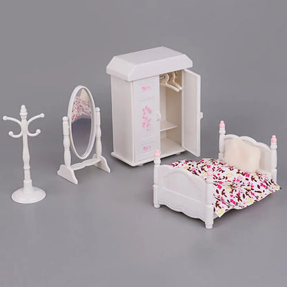 Miniature Furniture 1:12 Dollhouse Kitchen Livingroom Bedroom Set DIY Scene Doll Play Decoration Girl Toy House Gift