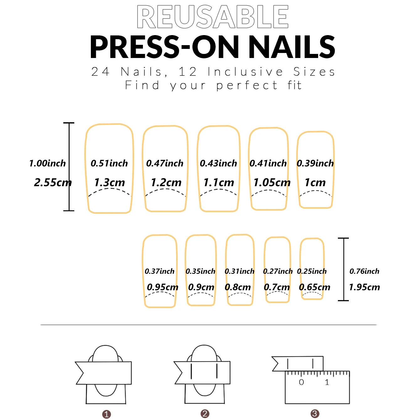 24PCS/ medium almond nail, red love pattern decoration, gold line outline, exquisite elegance, simple and generous, suitable for