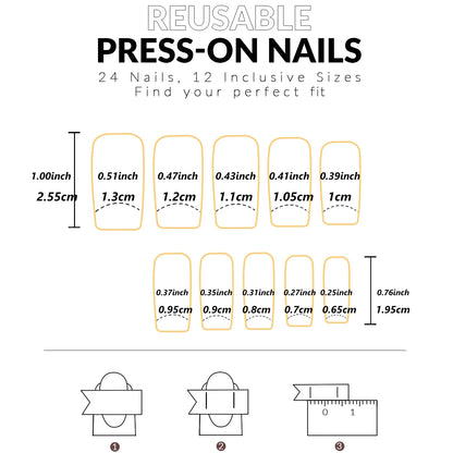 24PCS/ medium almond nail, red love pattern decoration, gold line outline, exquisite elegance, simple and generous, suitable for