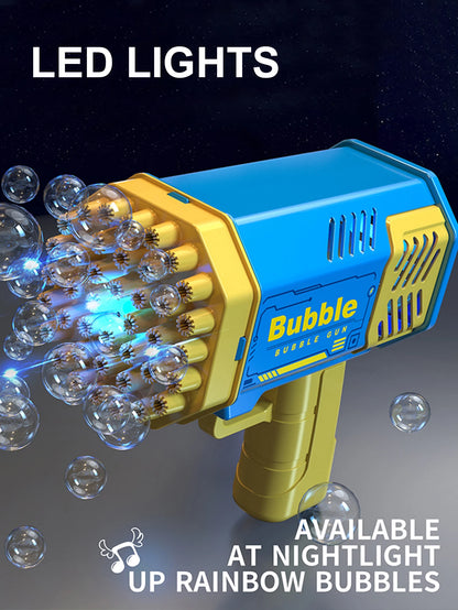40 hole handheld massive foaming space light bubble machine electric children's toys without battery without bubble water