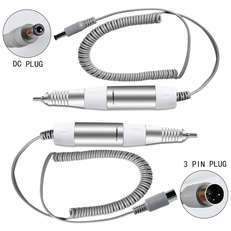 Electric Nail Drill Pen Handle File Polish Grind Machine Handpiece Manicure Pedicure Tool Nail Drill Accessories