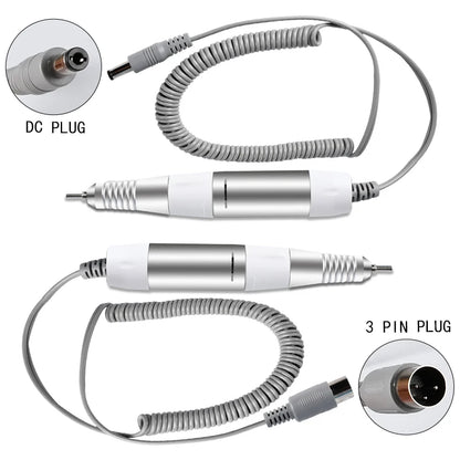 Electric Nail Drill Pen Handle File Polish Grind Machine Handpiece Manicure Pedicure Tool Nail Drill Accessories
