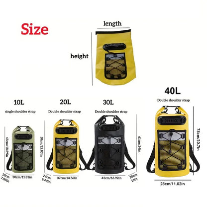 Swimming PVC Pack Dry Bag Backpack for Women Men 10L 20L Waterproof Shoulder Kayak Trekking Drifting Rafting Surfing Boating Bag