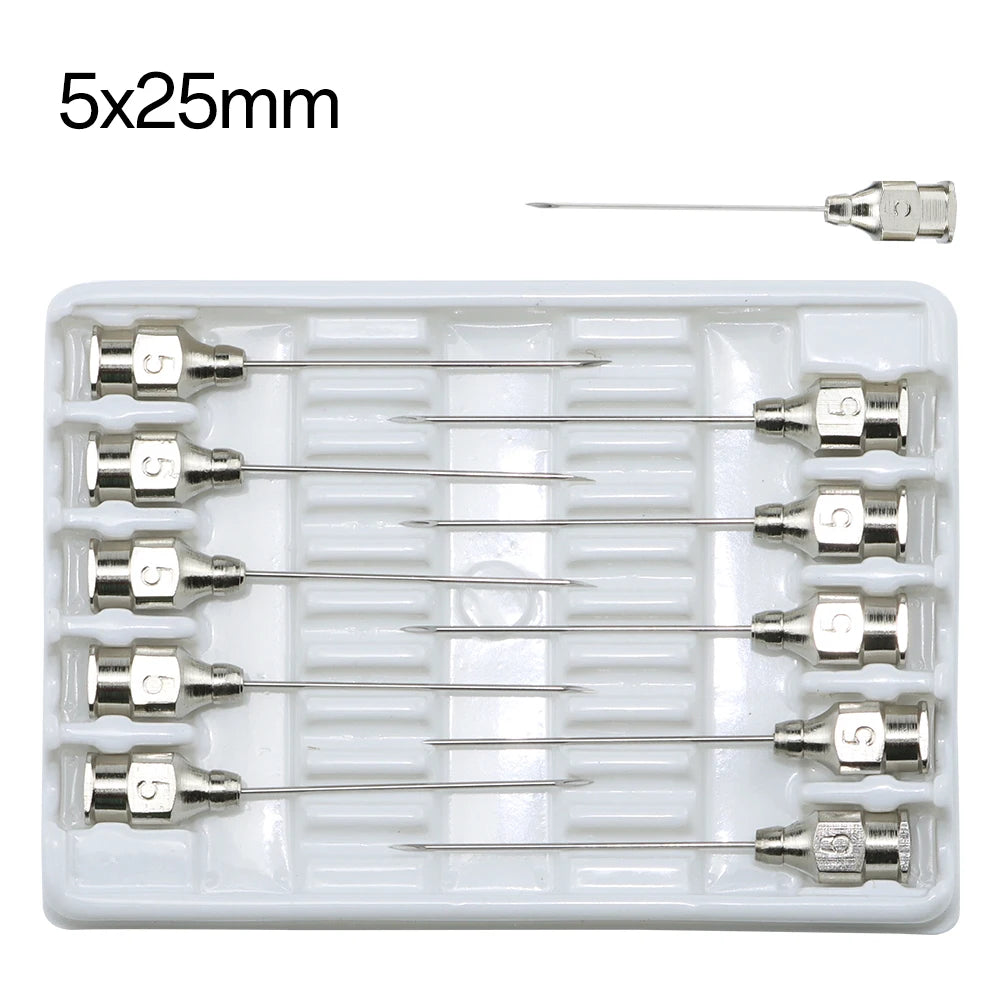 10pcs Stainless steel veterinary needles Syringe Dispensing Needle For Farm,Fluid Supplement,Livestock, Poultry,Glue Dispensing