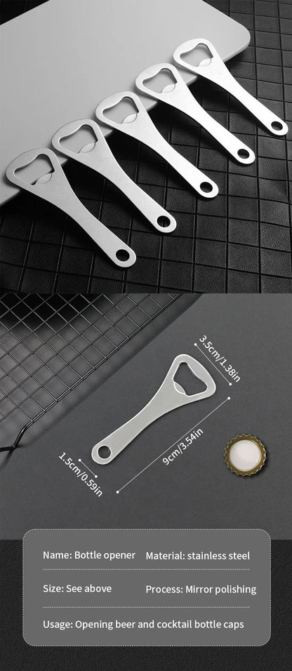 10PCS- Stainless Steel Opener, Creative Beer Can Opener, Household Stainless Steel Bottle Opener