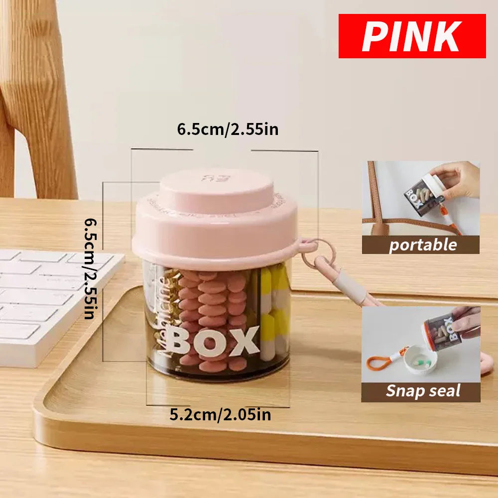 Portable Mini Multifunctional Medicine Storage Box with Compartments Convenient Travel Organizer 1 Piece