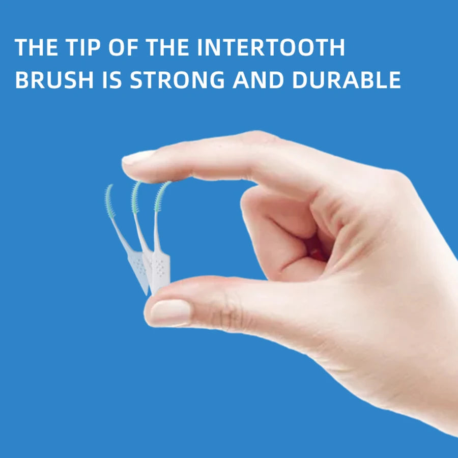 150Pcs/box Interdental Brush Soft Rubber Teeth Cleaning Tools Dental Cleaning Between Teeth Toothbrush Oral Hygiene Care Tools-