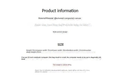 Large Capacity Canvas Solid Letter Tote Bag Versatile Handbag for Commuter Work Student Class Underarm Women's Bag shopping bag