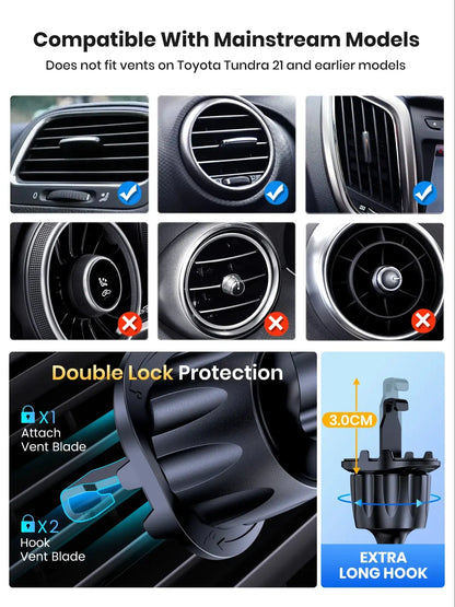 TOPK Magnetic Car Phone Holder,Upgraded N52 Super Strong Magnetic Cell Phone Mount for Car Air Vent Compatible with All Phones
