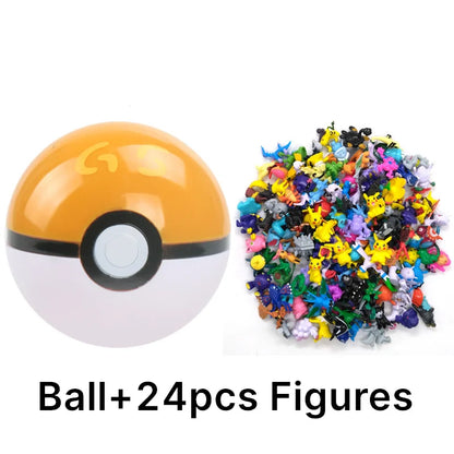 аниме фигурки Toys 7Cm Elf Ball 2-3cm Anime Action PokeBall Figures Monster Toy Model Dolls Children Christmas Gift