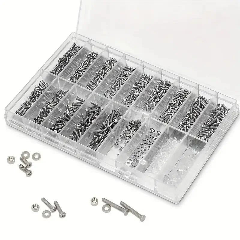 1000pcs Eyeglass Accessories PM Round Eyeglass Screws, Screw Washers, Small Repair Screws