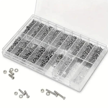 1000pcs Eyeglass Accessories PM Round Eyeglass Screws, Screw Washers, Small Repair Screws