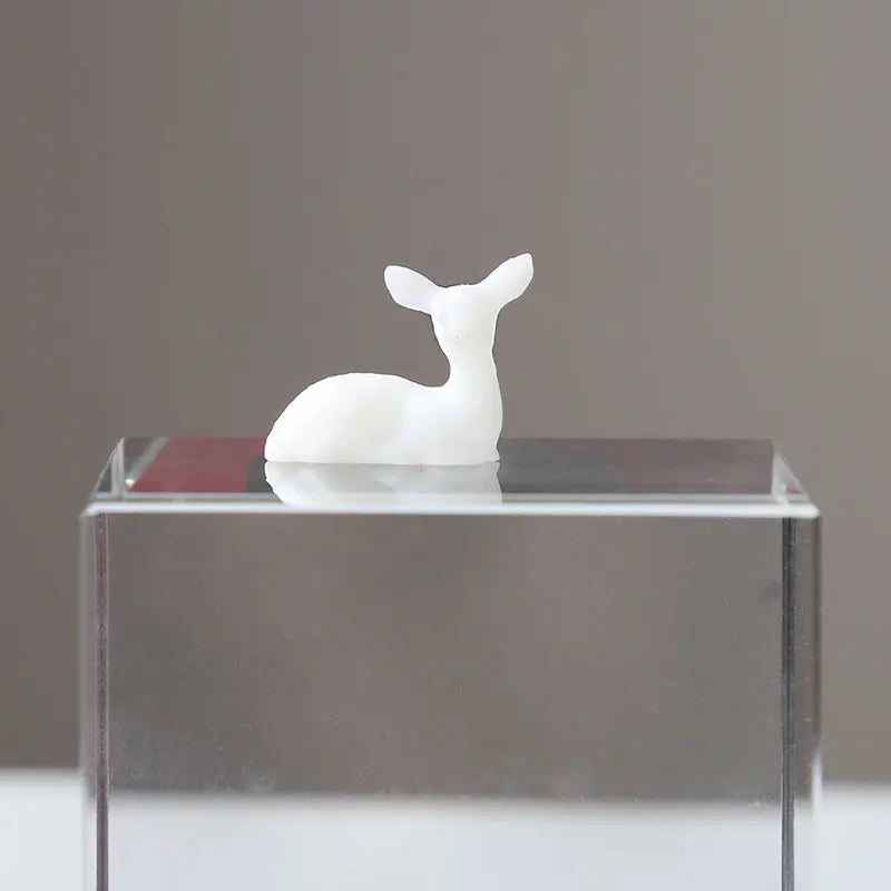 JCD Mini Elk Deer Resin Filled Model Epoxy Animal Mold 3D Miniature Landscape Accessories for Diy Crafts Jewelry Making