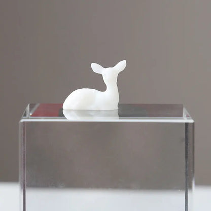 JCD Mini Elk Deer Resin Filled Model Epoxy Animal Mold 3D Miniature Landscape Accessories for Diy Crafts Jewelry Making