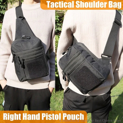 New Tactical Chest Bag Pistol Holster Concealed Gun Carry Pouch Crossbody EDC Pack Convertible Backpack For Hunting Camping