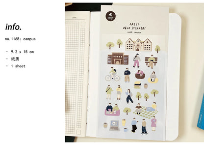 Korean Import Suatelier Travel Home Life Study Friend Stickers Scrapbooking Diy Journaling Diary Stationery Sticker School Gift