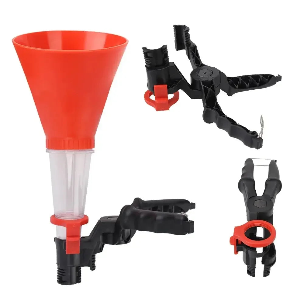 Universal Car Engine Oil Funnel Set Precision Clamp Leak-Proof PVC Versatile Tool for Hassle-Free Auto Filling Maintenance amagi