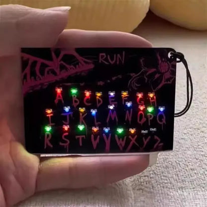 Anime Merchandise Card Light Pendant 26 Letter Light Bag Car Charm for Festival Presents Action Figure Accessory（No lanyard）
