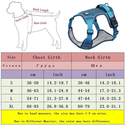 Dog Harness Reflective Midium Large Dogs Tactical Vest Big 1680D Waterproof Oxford Cloth Dog Harnesses Pet Accessoires Supplies