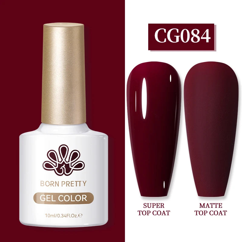 BORN PRETTY 10ml Gel Nail Polish Gel 130 Colors Semi Permanent Solid Nail Gel Varnish Soak Off UV Gel for Base Top Coat