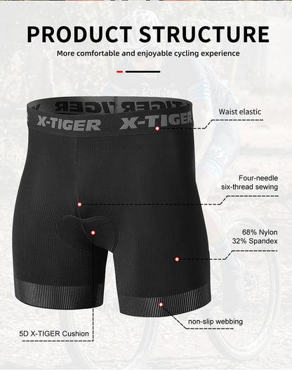 X-TIGER Cycling Shorts Breathable Mesh Cycling Underwear Gel Pad Shockproof MTB Bike Shorts Dropshipping Bicycle Underwear