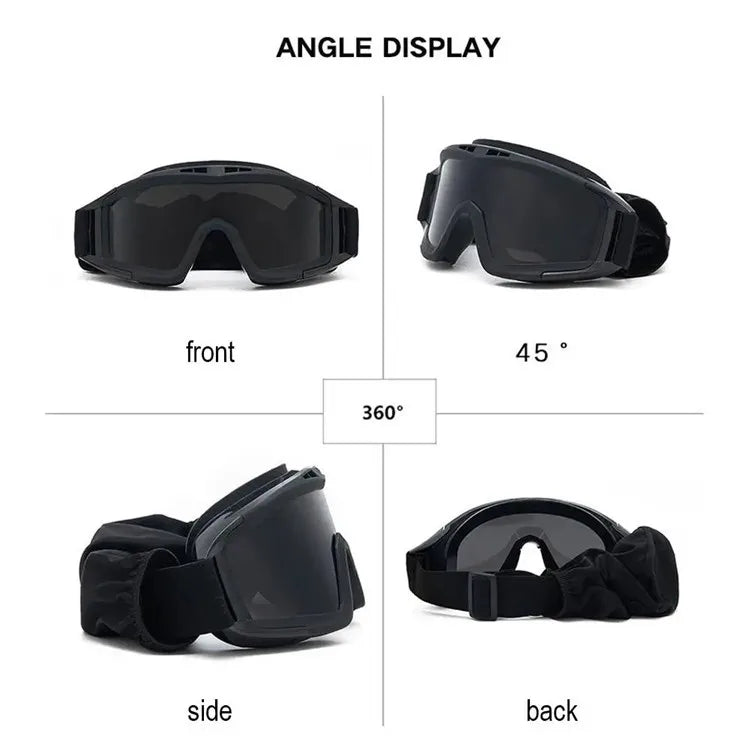 Explosion Proof Shooting Tactical Goggles Anti-impact CS War Game Airsoft Paintball Hunting Mounteering Goggles Glasses