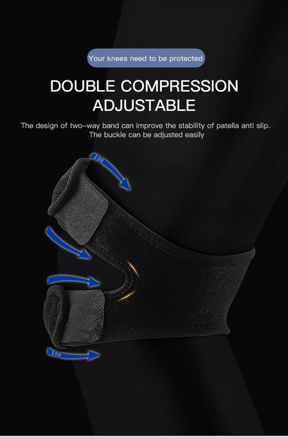 1PC Pressurized Knee Wrap Sleeve Support Bandage Pad Elastic Braces Knee Hole Kneepad Safety Basketball Tennis Cycling