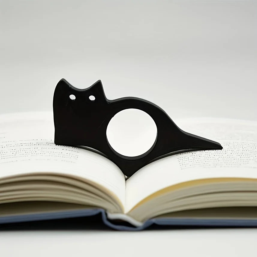 Ergonomic Cat-Shaped Thumb Bookmark  Reading Aid  Page Holder  Prevents Hand Pressure, Sweat, and Slipping