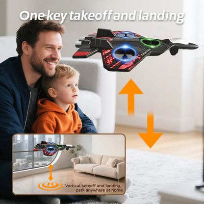 L101 RC Foam Airplane Glider Flying 2.4G With LED Lights EPP Stunt Remote Control Aircraft Foam Fighter Plane Toys For Kid Gifts