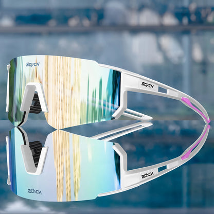 Scvcn New Fashion Sunglasses Men Women Bike Eyewear Sports Riding Glasses Bicycle Goggles Runing Drving Racing UV400 MTB Eyewear