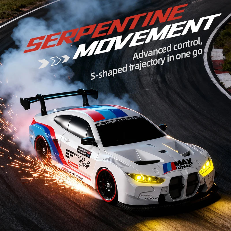 4WD Remote Control Drift Car Full Size 1:24 Mini Remote Control Racing Car Model 2.4G Radio High Speed 4X4 RC Car Vehicle Toy