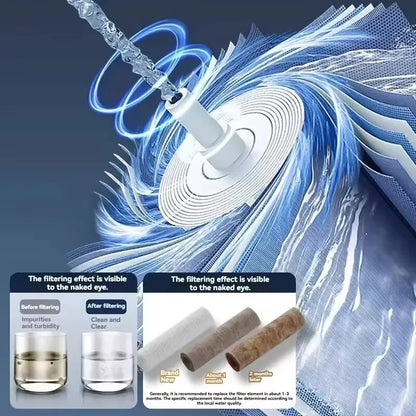 New High Pressure Water Saving Filter Shower Head 5 Modes Handheld Shower Head One Button Stop Bathroom Accessories Set