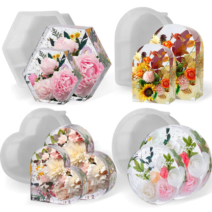 Large Silicone Molds For Resin Large Heart Resin Mold Deep Heart Mold For Flower Preservation Bookend Epoxy Resin Casting Mould