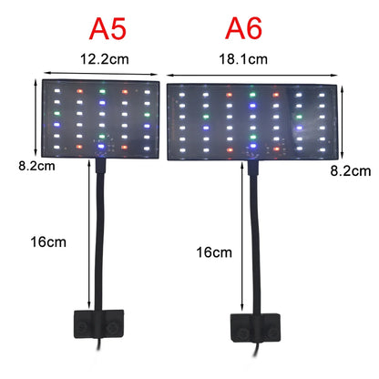 USB Aquarium LED Light Full Spectrum Aquatic Plant Grow Lamp Fish Tank Adjustable Brightness Dimmable Timed 360° Rotatable Light